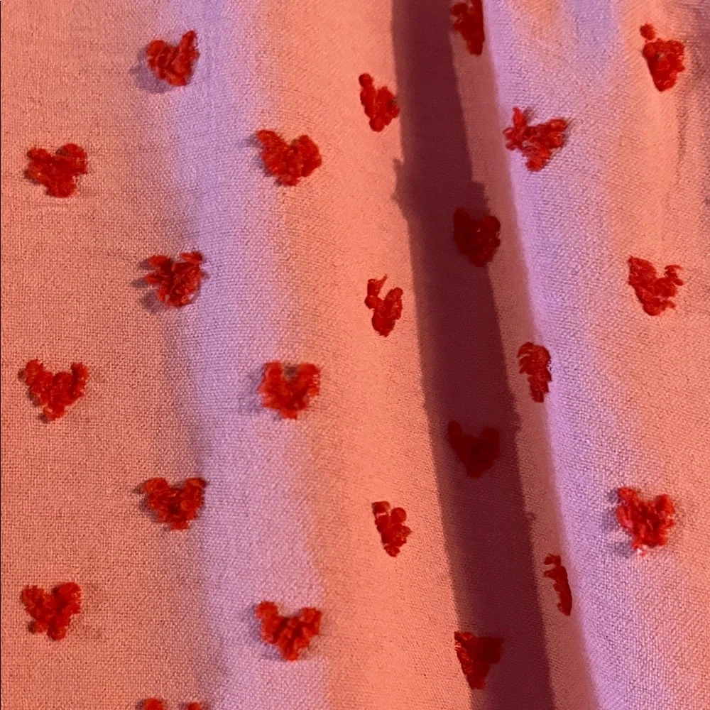 Chic Pink Heart Pattern Blouse - Picture 3 of 5